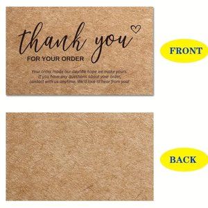 30-Pack Thank You Cards, 3.5''x 2.1''